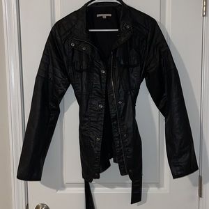 Gap belted waxed black jacket 🧥